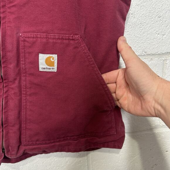 Vintage Carhartt Sherpa-Lined Vest “Ruby” WV001 RBY - Picture 5 of 8